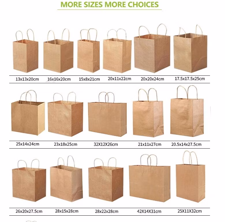 Large Paper Bag White Garment Paper Bag Gift Wrap Bag with Various Patterns Biodegradable Recyclable