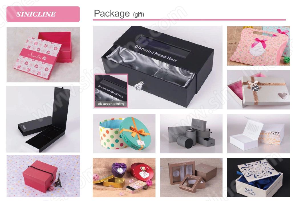 Sinicline Custom Pink Foldable Paper Box with Ribbon