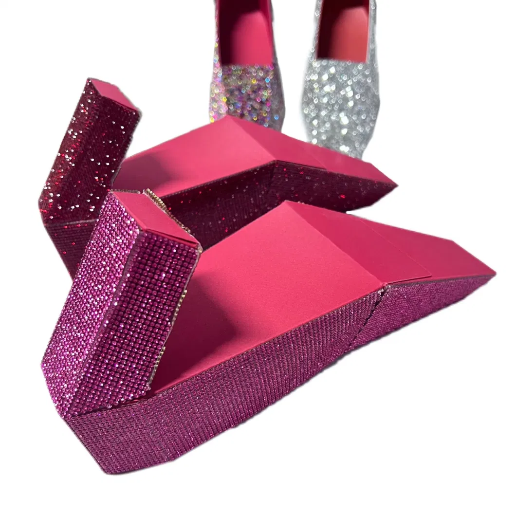 Custom Storage Packaging Gift Shoe Shaped Color Corrugated Cardboard Paper Jewelry Packing Box