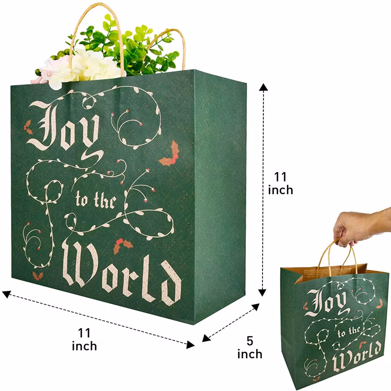 Custom Logo Kraft Paper Shopping Bag Recycled Gift Bag