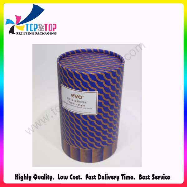 Custom Cylinder Packaging Kraft Paper Roll Core Cardboard Colorful Follower Tube Round Gift Box for Nuts/Cookies/Snack