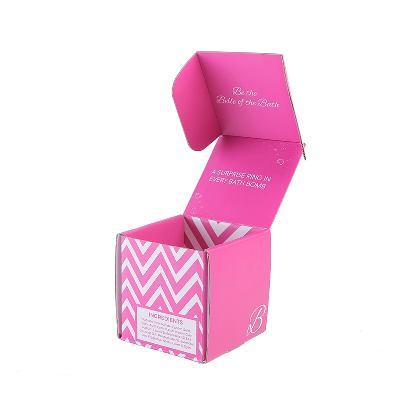 Custom Luxury Small Pink Paper Box Cosmetic Jewelry Underwear Packaging Boxes