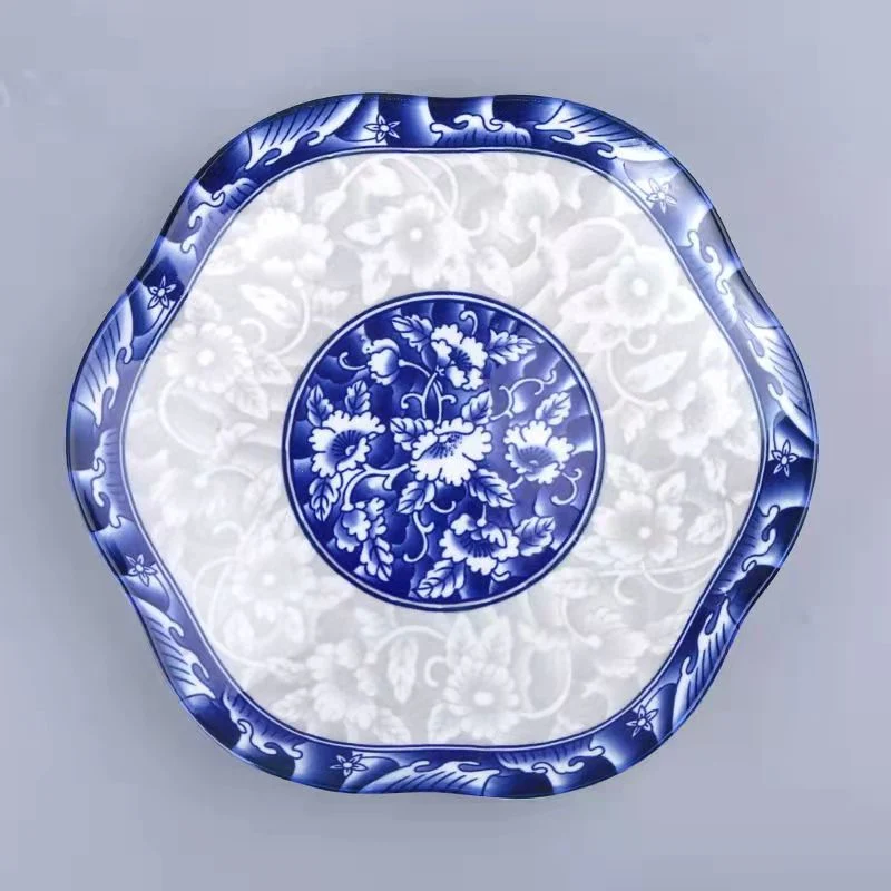 Plates Ceramic Sets Steel Dinnerware Chinese Blue and White Stainless Prices Steel+Plates Bone Wedding Tableware China Plate