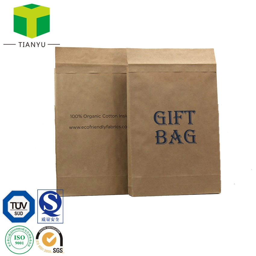 Custom 100% Biodegraduable Kraft Paper E-Commerce Mailing Delivery Packaging Small White or Brown Mail Bags for Clothes Gift on-Line Shop