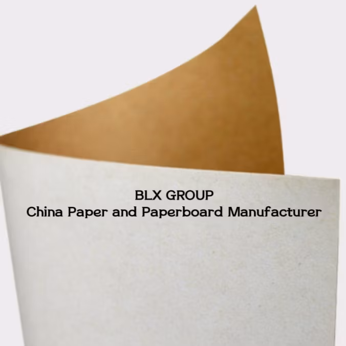 170g Uncoated White Top Bleached Back Brown Kraft Paper for Corrugated Card Board Box