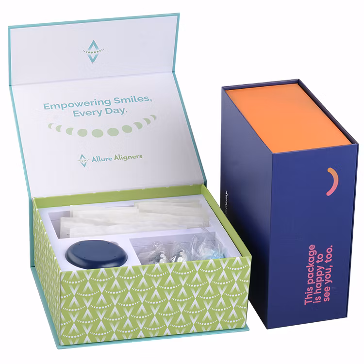 Magnetic Folding Hard Gift Paper Orthodontic Packaging Dental Aligner Box