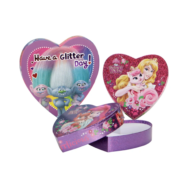 Best Quality China FSC Wholesale Printing Valentines Day Gift Box Heart Shape Rigid Hard Paper Box Cardboard Box Chocolate Cake Gift Lid Bottom Packaging Box