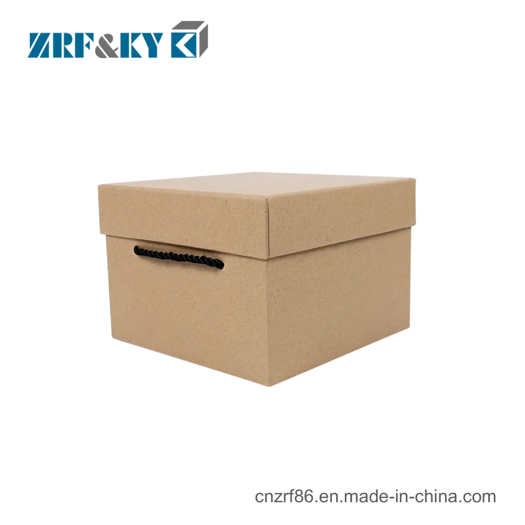 Custom Lid and Base Style Brown Kraft Corrugated Paperboard Gift Snacks Storage Packaging Paper Carton Box