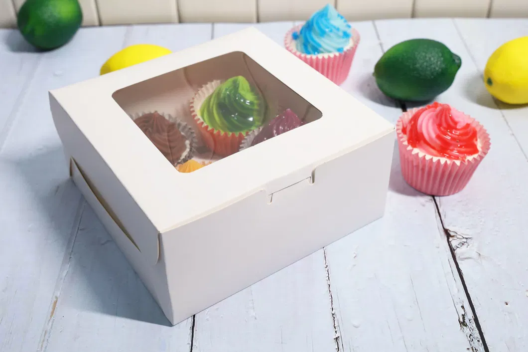 Wholesale Bulk 4 Hole 6 Hole Cupcake Packaging Cup Cake Boxes Kraft Paper Cupcake Box Export to USA, UK, Japan, Australia, Canada