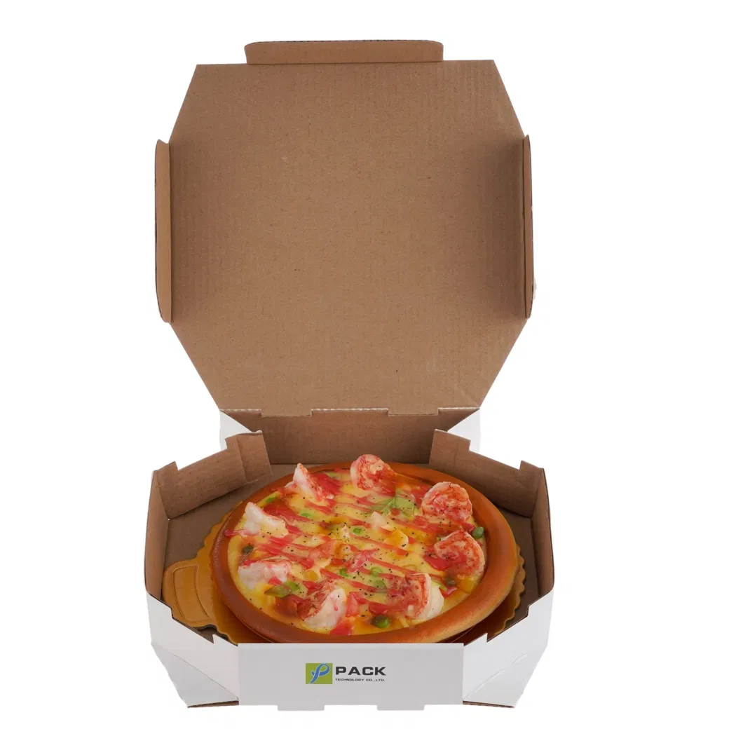 Custom Pizza Box Paper-Gift-Box Pizza Box Carton Pizza Boxes Fast Food Packaging Hamburger Takeaway Paper Boxes with All Shapes and Size