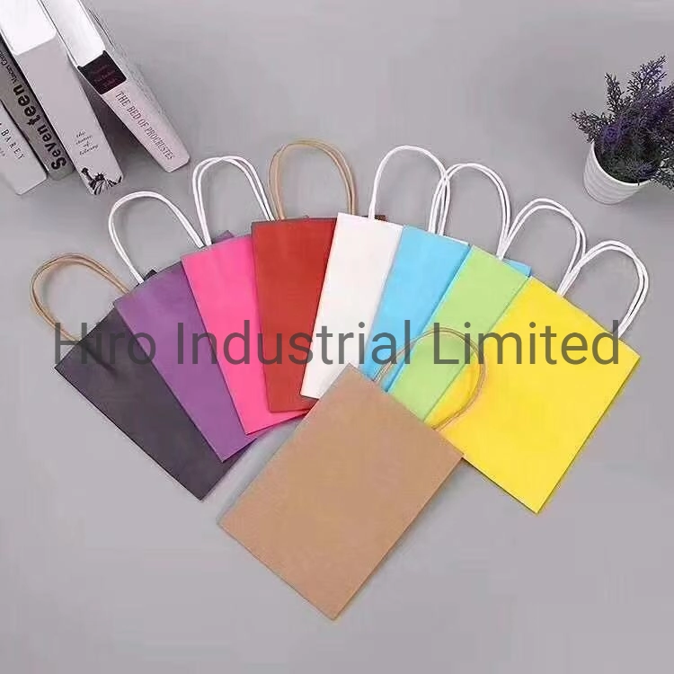 Customized Logo White Craft Paper Bags with Handles