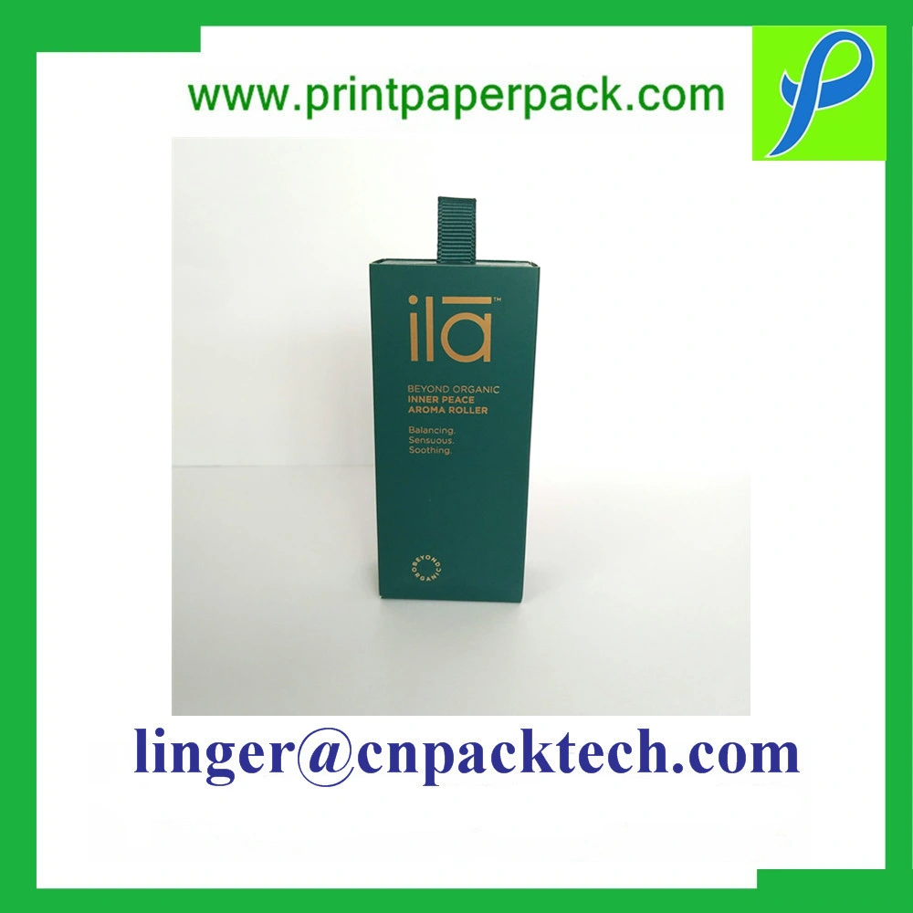 Custom Printed Luxury Staircase Green Cardboard Paper Gift Packaging Card Box with Logo Printing