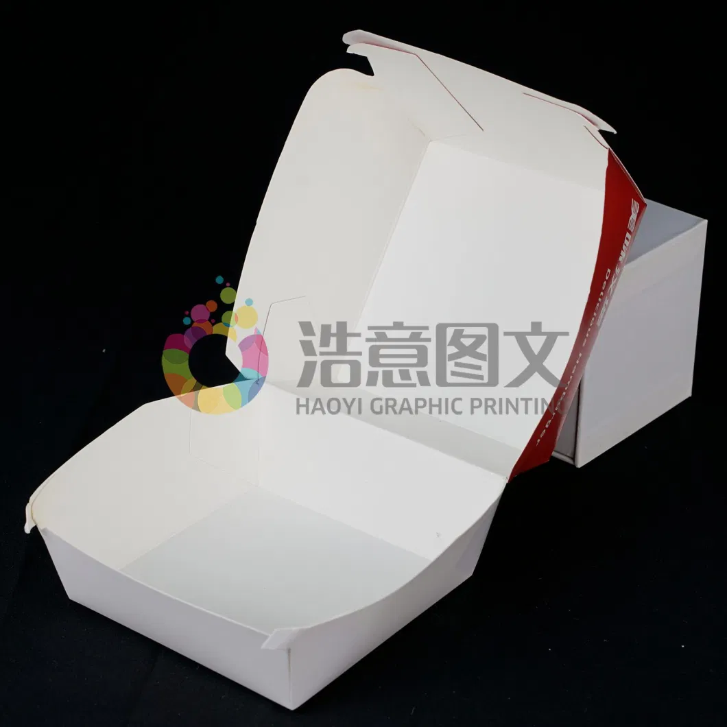 China Wholesale Custom Kraft Paper Food Takeaway Hamburger Packaging Box