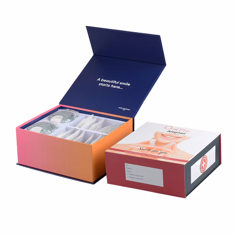 Magnetic Folding Hard Gift Paper Orthodontic Packaging Dental Aligner Box