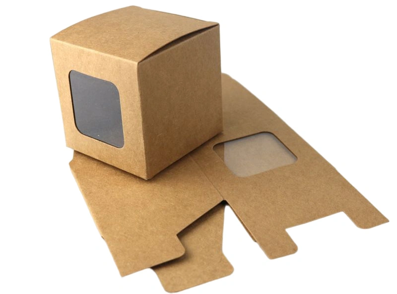 Custom Kraft Paper Box PVC Window Paper Box Handmade Soap Box