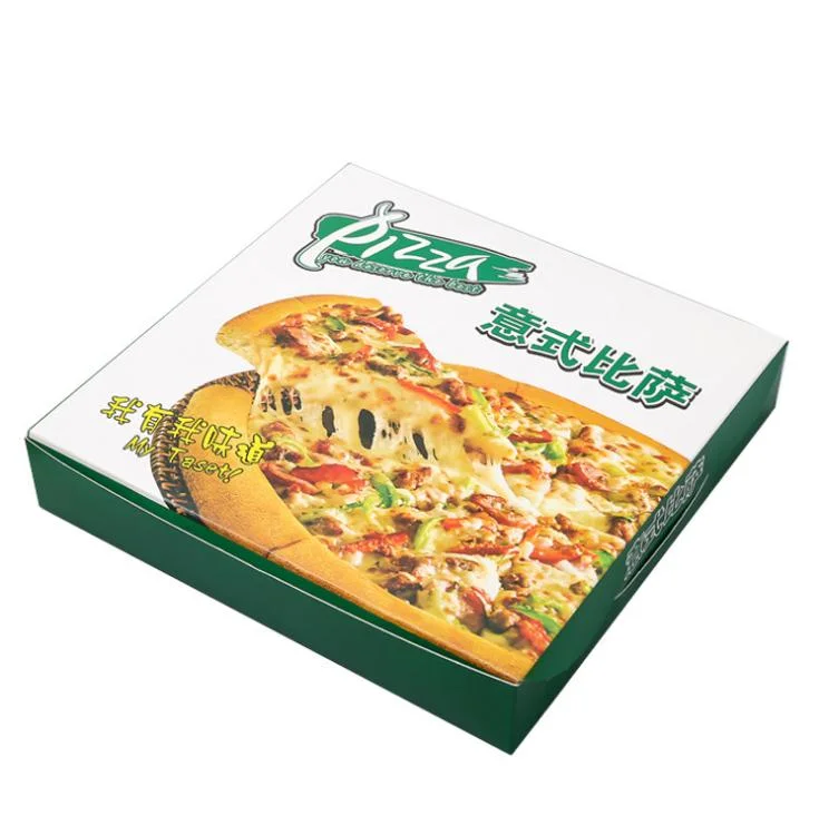 Eco-Friendly Recyclable Kraft Paper Packaging Pizza Box, China Manufacturer Wholesale Affordable Price Paper Packaging Boxes with Custom Logo Printing