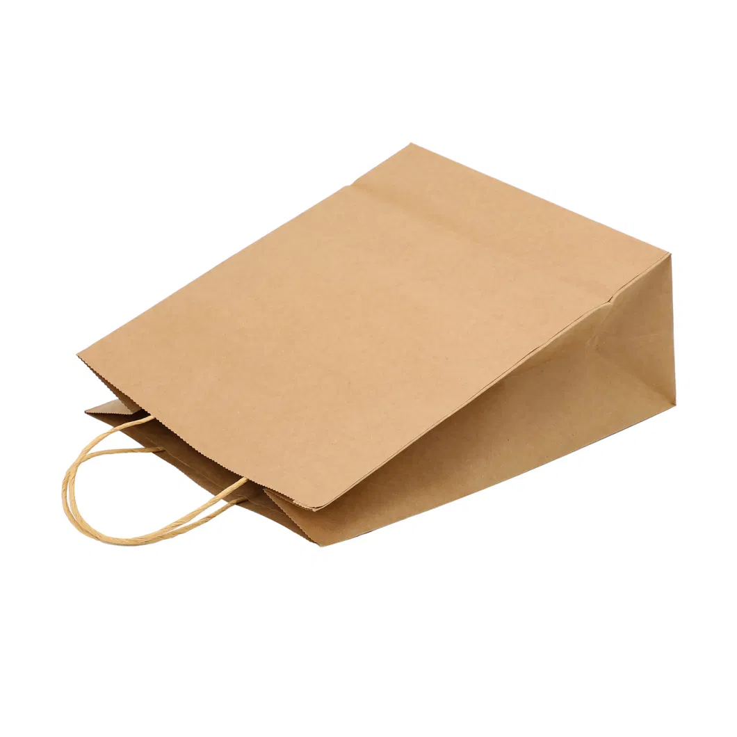 Cheap Wholesale Brown Kraft Paper Food Bag with Twisted Handle