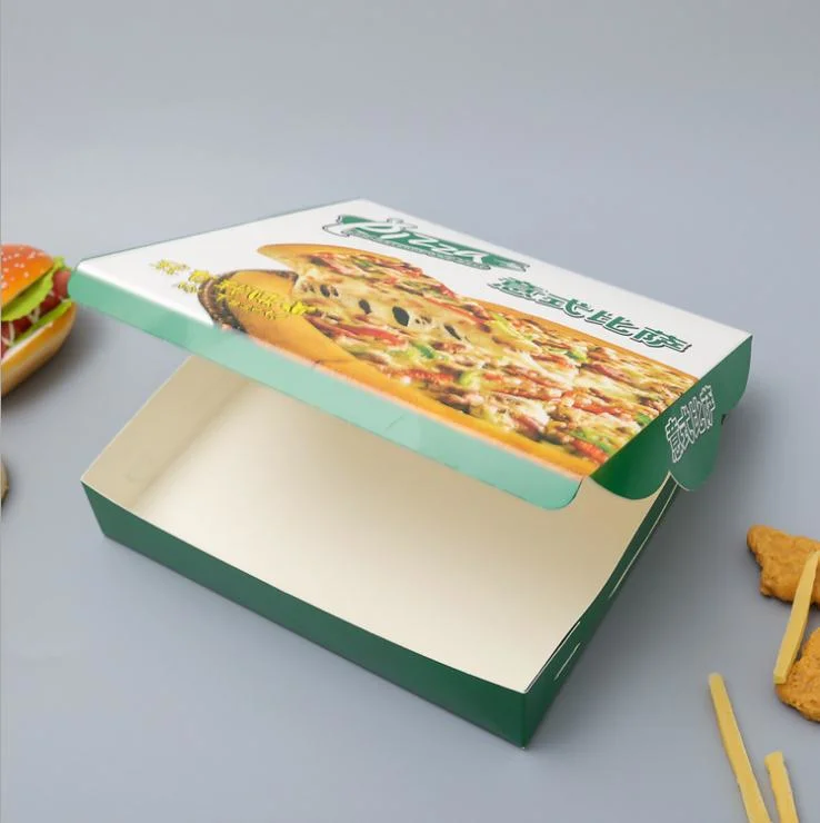 Eco-Friendly Recyclable Kraft Paper Packaging Pizza Box, China Manufacturer Wholesale Affordable Price Paper Packaging Boxes with Custom Logo Printing