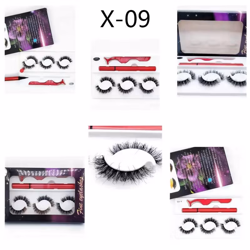 Halloween Faux Mink Eyelashes Glitter Decorated Mink Eyelashes Sequin Silk Lashes Butterfly Eyelash with Packaging Box