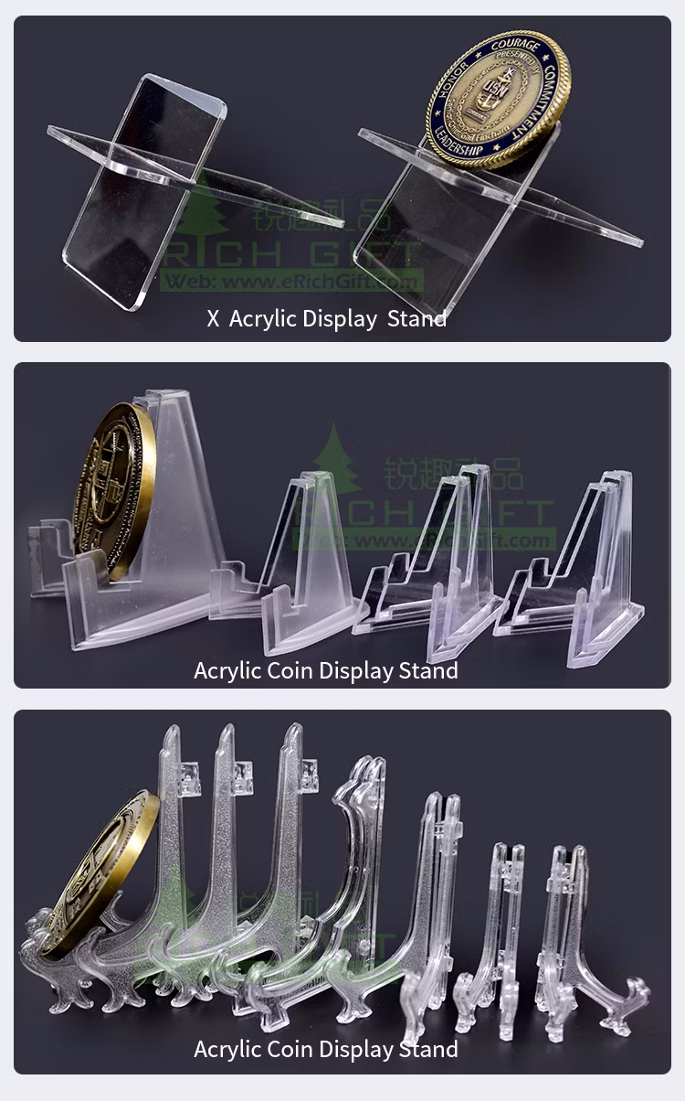Wholesale Display Case Stand Holder Custom Enamel Coin Plastic Box Case/Plstic Clear Acrylic Mini Challenge Coin Box