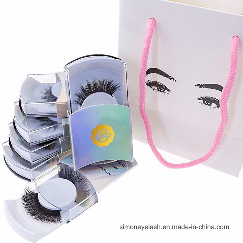 Diamond Shape Holographic Eyelash Package Box with Marble Design