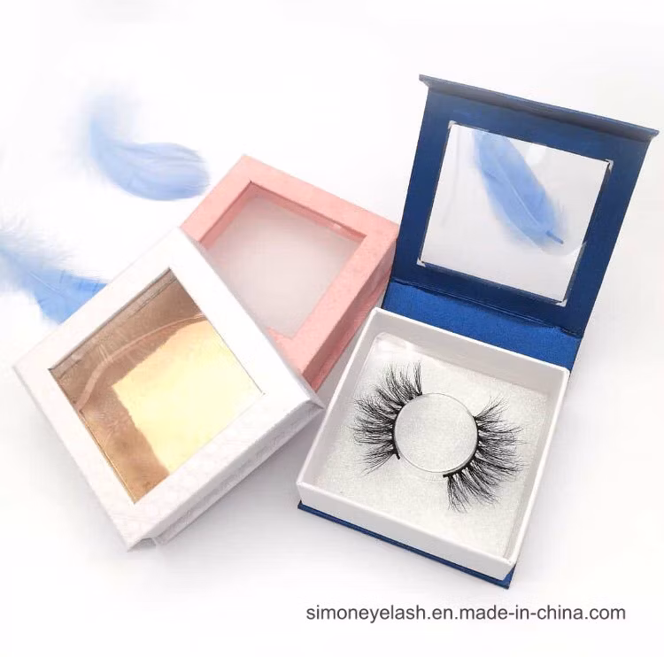 Diamond Shape Holographic Eyelash Package Box with Marble Design