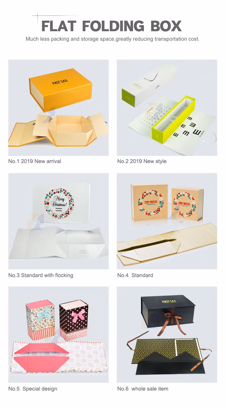 Firstsail Flat Packing Light Small Paper Gift Box Packaging Cosmetic False Eyelashes Phone Case Accessories Folding Package