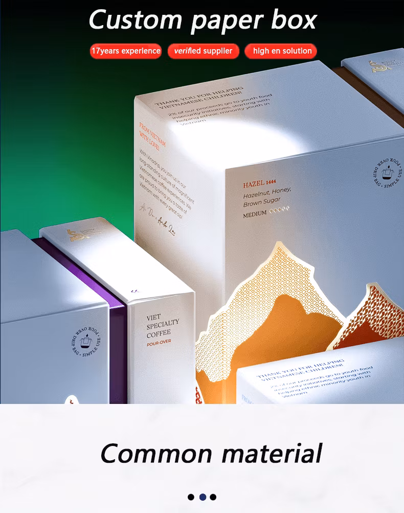 Personalized Holographic Foil Paper Cardboard Box Customized for Vanishing UV Coating Printing Gift Packaging Boxes