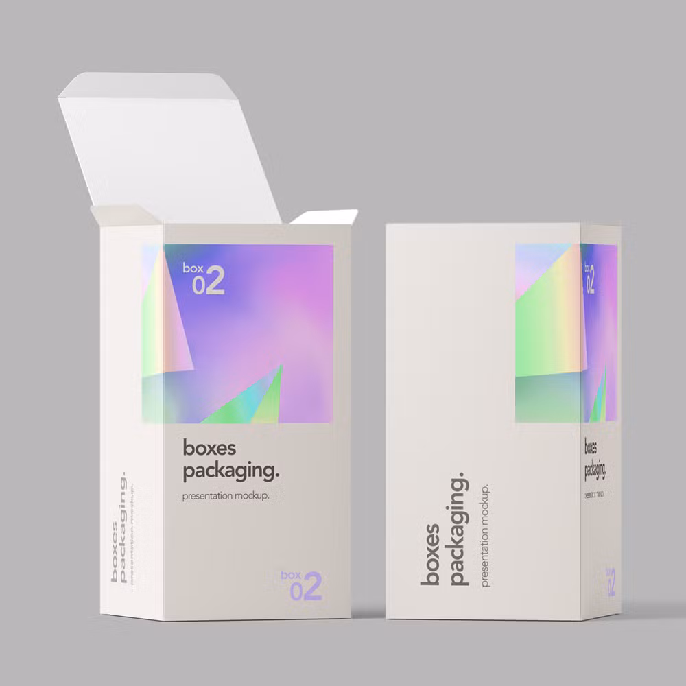Custom Wholesale Holographic Shiny Cosmetic Bottle Folding Paper Box