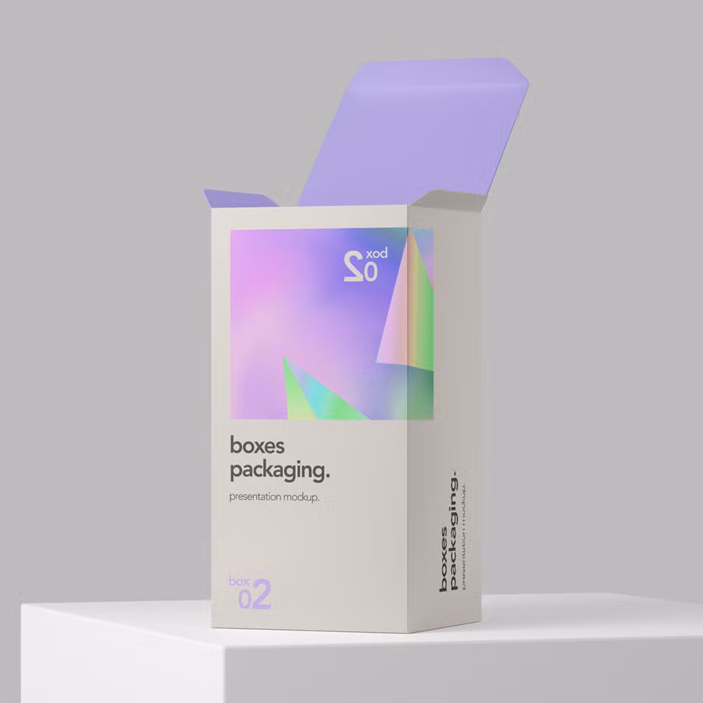 Custom Wholesale Holographic Shiny Cosmetic Bottle Folding Paper Box