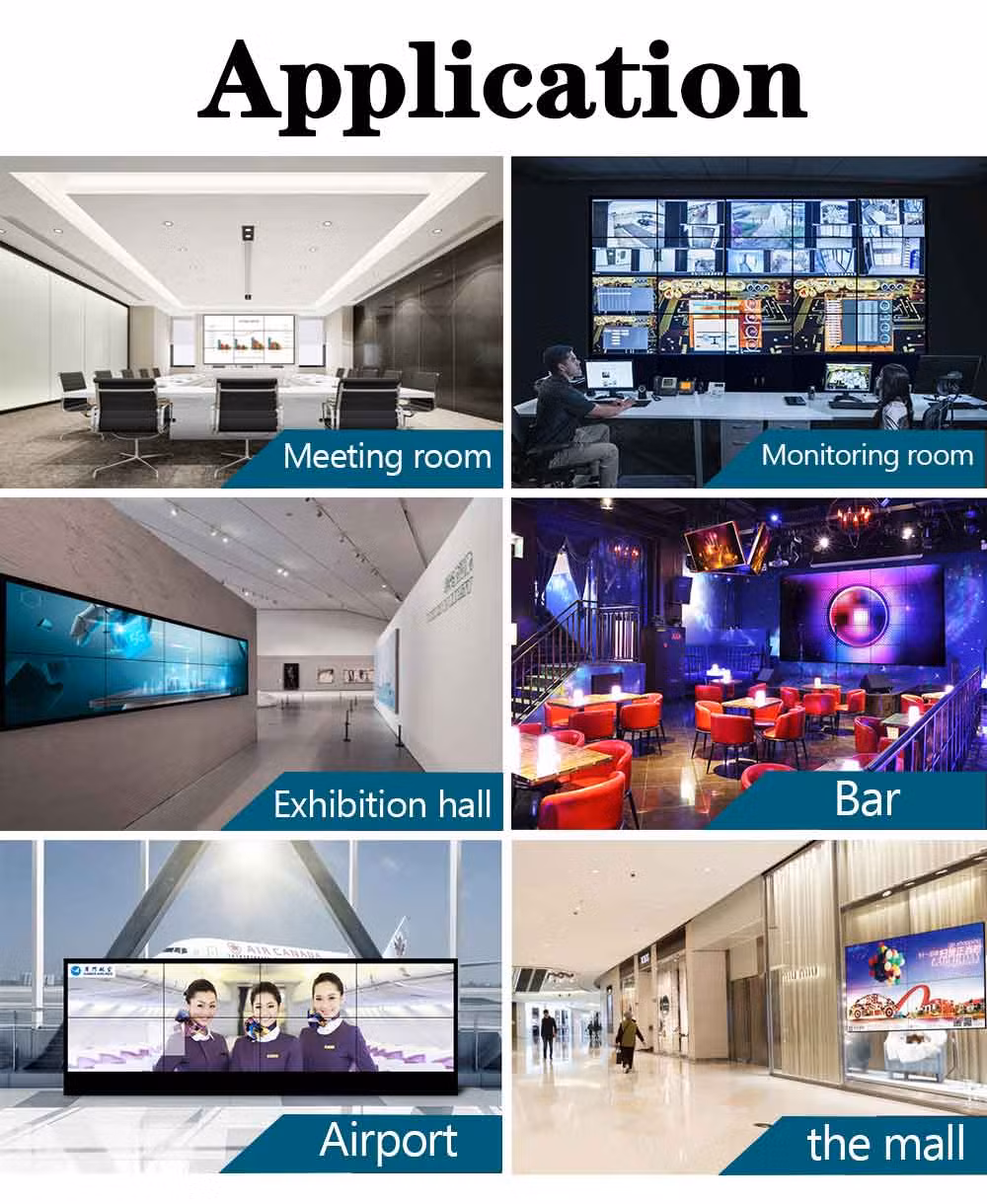 4K Display Advertising TV Display Player Digital Signage 3X3 LCD Video Wall Ultra Narrow Bezel 2X2 Screen