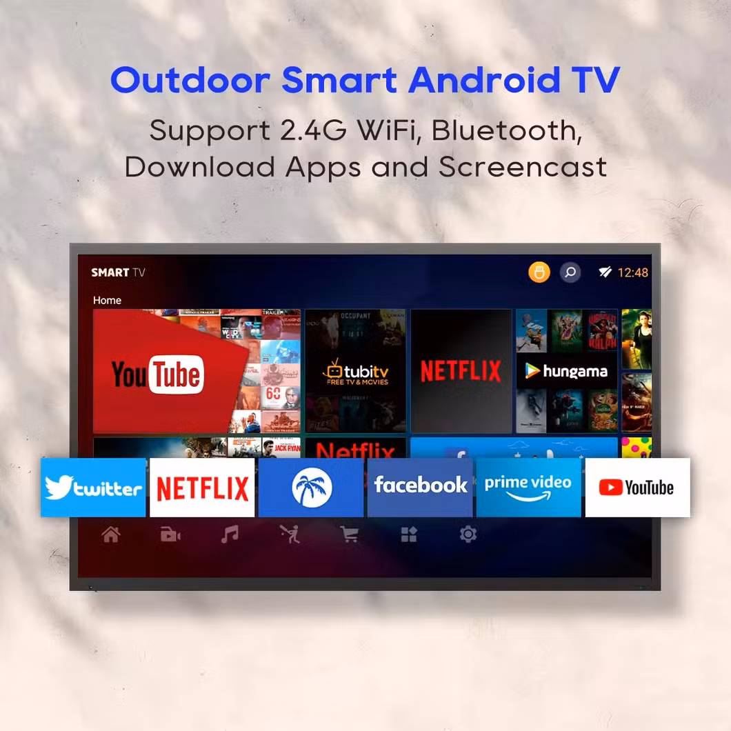 65inch Digital Signage and Displays Outdoor TV Waterproof with Smart Function for Advertising Football Match