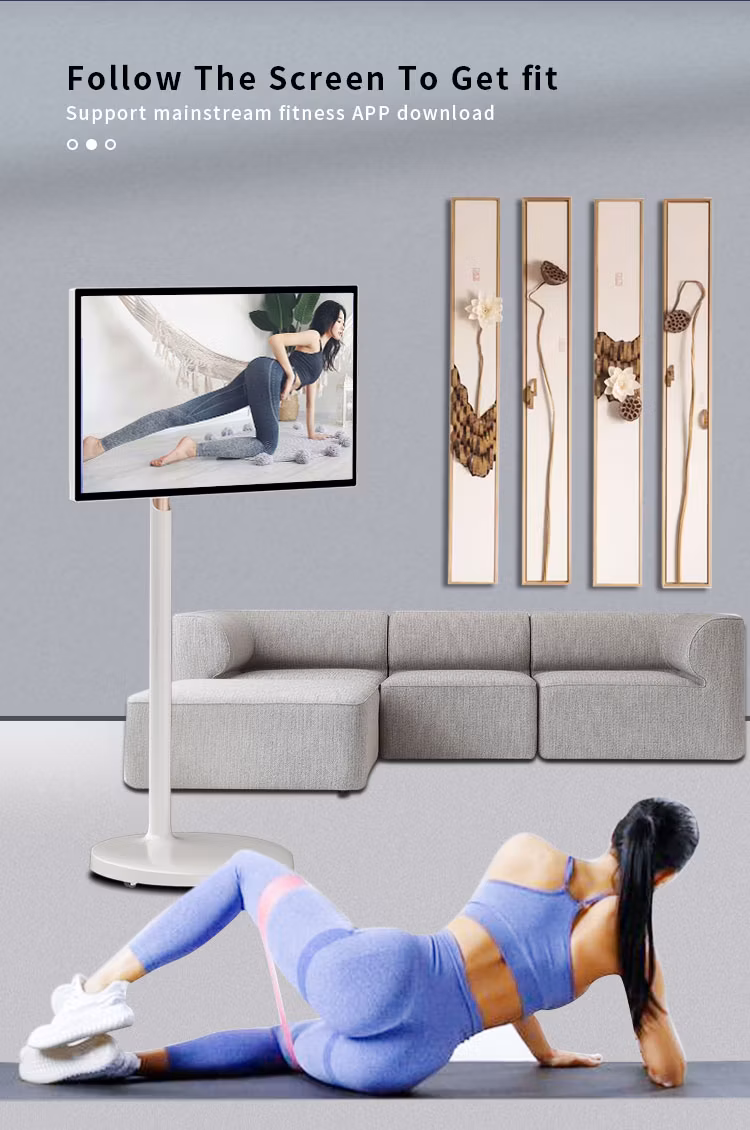 27, 32 Inch Stand by Me Smart Television in Cell Touch Monitor LCD Screen 2K Panel Rotating TV with Android 12