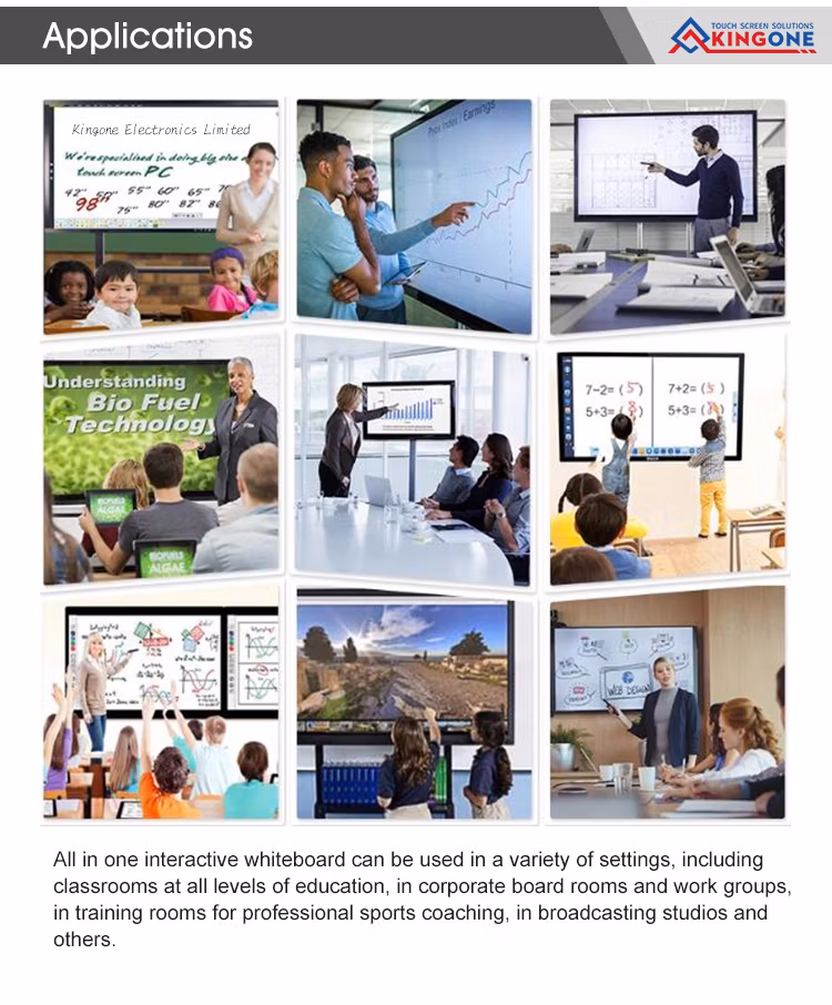 Flat Panel Smart Board Multi Touch 65 Inch TV Standalone Interactive Whiteboard