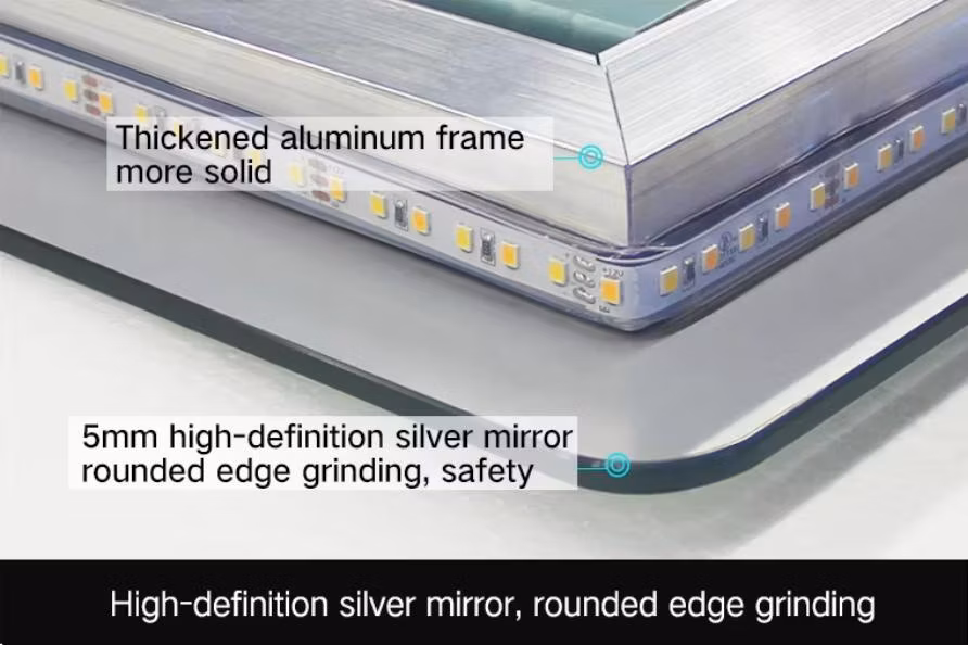 Modern Rectangular Intelligent Glass TV Advertising Mirror