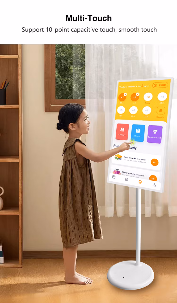 Interactive Mobile Tablet Smart Monitor LCD Touch Screen Portable Rotating TV
