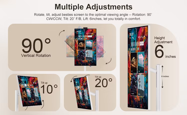 Portable TV Battery Powered 32 Inch Smart TV Ultra HD LCD Small Screen WiFi Inteligentes Television