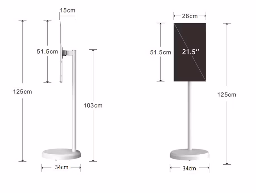 32 27 21.5 Inch Monitor Digital Signage Touch Screen Android 12 Smart TV Display Portable Monitor Screen