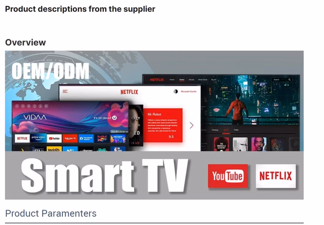 32 50 65 Inch Screen TV Television Wi-Fi Android Smart TV 4K