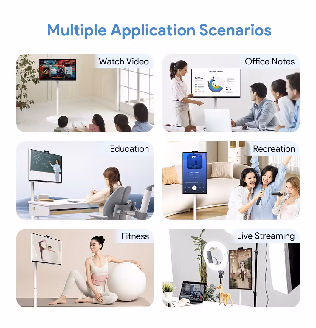 23.8 -32 Inch Mobile TV Rechargeable Portable Touch Screen TV