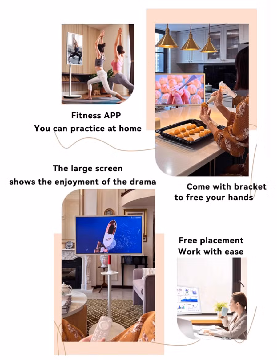 21.5 24 27 32 Inch Portable TV HD Smart Interactive Touch Wireless Mobile Rechargeable LCD Android Display