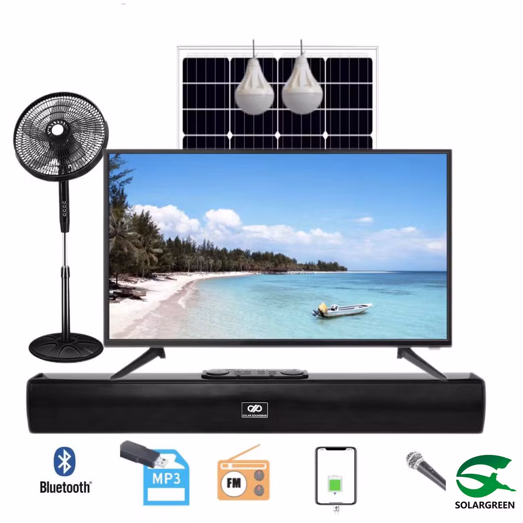 Best Smart TV UHD Television 4K WiFi Factory Solar 15inch 32inch 43inch Solar TV