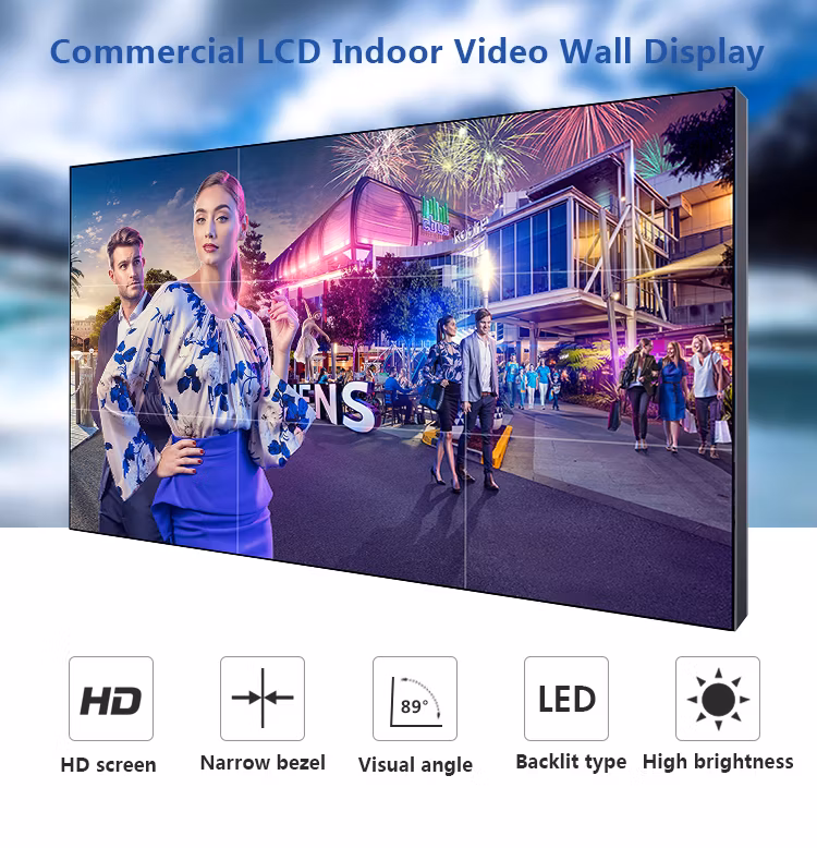 Touch Screen Narrow Bezel 3.5mm Splicing Screen Advertising Monitor Wall Video Display
