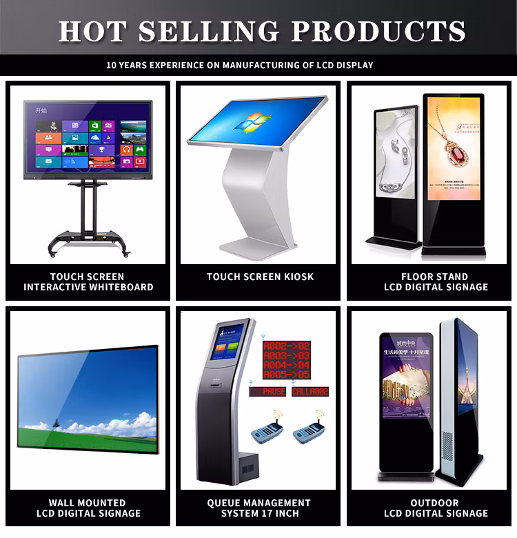 32′′ 43′′ 55′′ 65′′ Indoor WiFi Android System Digital Signage LCD Advertising Screen