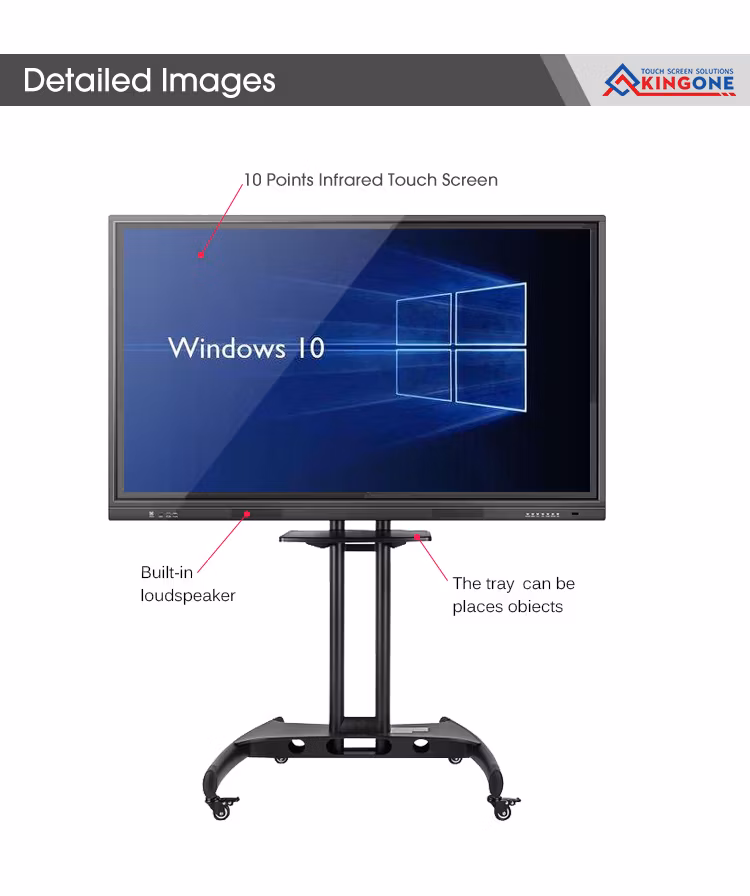 Flat Panel Smart Board Multi Touch 65 Inch TV Standalone Interactive Whiteboard