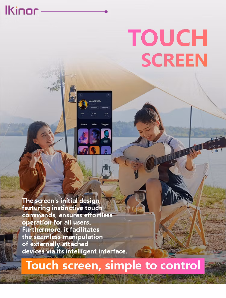 Smart Rotate Touch Screen 27 Inch Touch Display IPS Movable Android System Portable TV