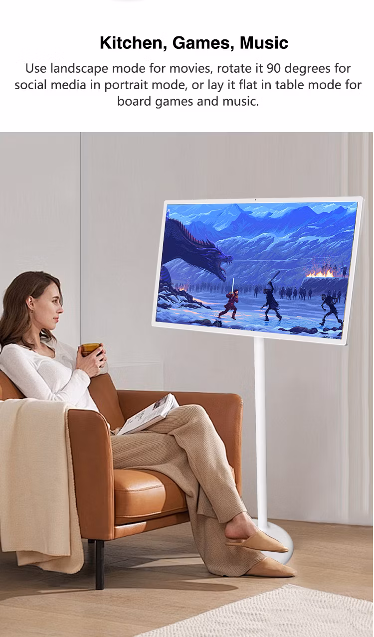 Interactive Mobile Tablet Smart Monitor LCD Touch Screen Portable Rotating TV