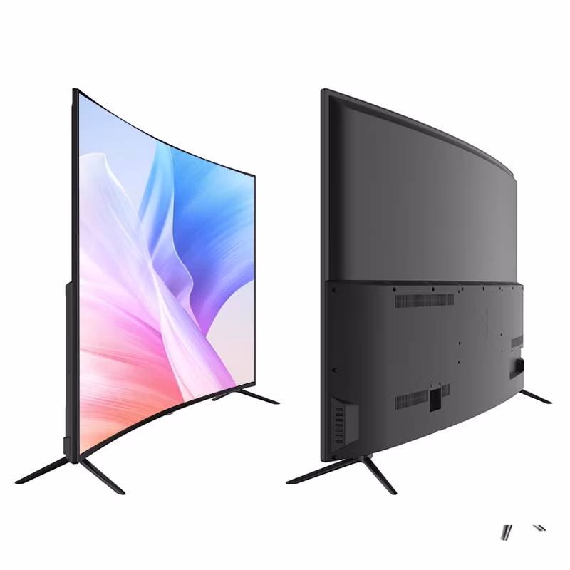 TV 55" 4K UHD Frameless Design LCD LED TV with Digital System Smart Curved TV Android 11.0