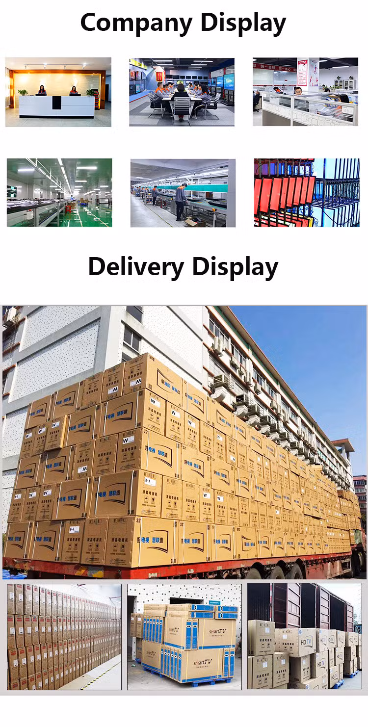 China Best Price LED TV 32 Inch to 100 Inch Frameless Smart TV with LG Samsung TV Screen