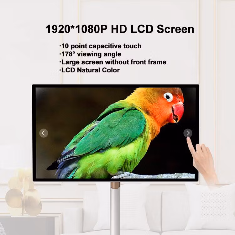 27, 32 Inch Stand by Me Smart Television in Cell Touch Monitor LCD Screen 2K Panel Rotating TV with Android 12